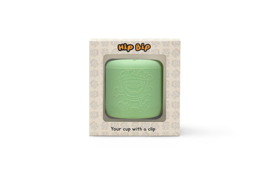 Hip Bip Silicone Kids Snack Cup with Side Clip (Green)